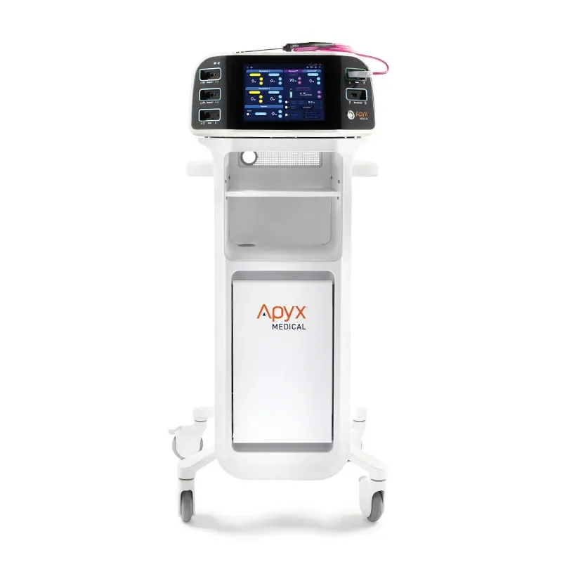 Apyx ONE Renuvion RF energy device with handpiece used for skin tightening at Empowered Plastic Surgery